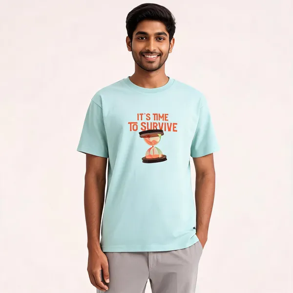Its_Time_To_Survive_Cotton_Crew_Neck_Graphic_Print_T-Shirt