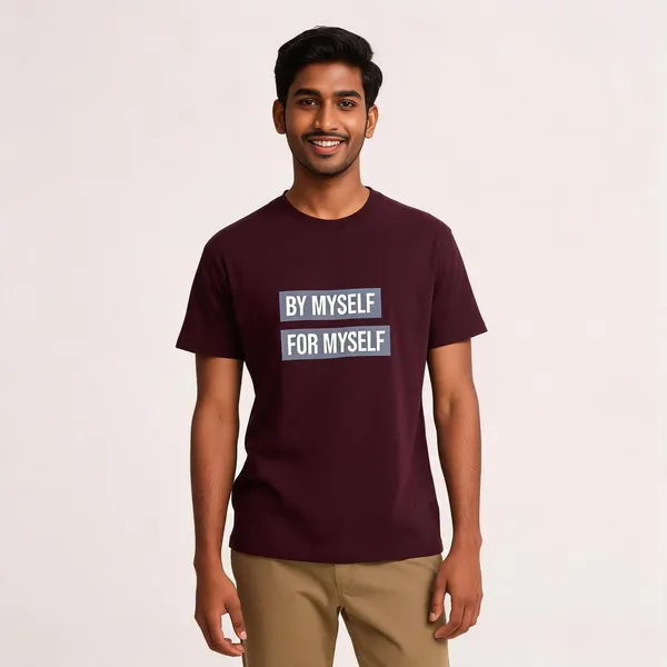 By_Myself_For_Myself_Cotton_Round_Neck_Graphic_Print_T-Shirt