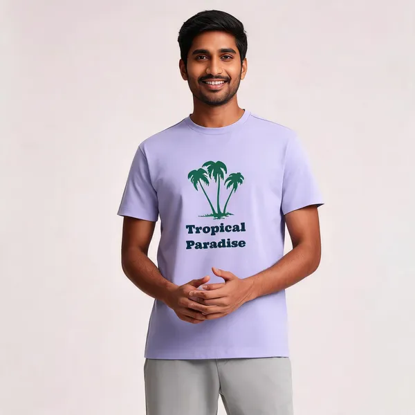 Tropical_Paradise_Cotton_Graphic_Print_Round_Neck_T-Shirt