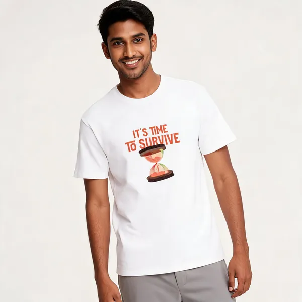 Its_Time_To_Survive_Cotton_Crew_Neck_Graphic_Print_T-Shirt