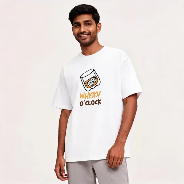 Whisky_O'Clock_Cotton_Round_Neck_Graphic_Print_T-Shirt