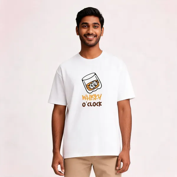 Whisky_O'Clock_Cotton_Round_Neck_Graphic_Print_T-Shirt