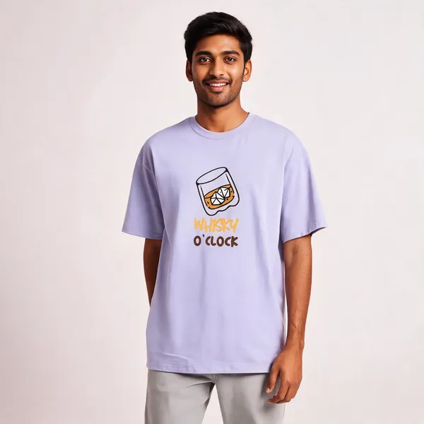 Whisky_O'Clock_Cotton_Round_Neck_Graphic_Print_T-Shirt