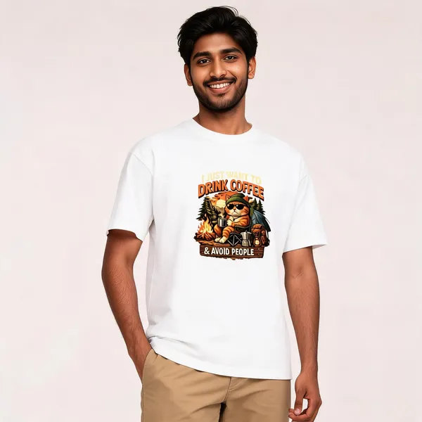 Drink_Coffee__Cotton_Graphic_Print_Round_Neck_T-Shirt
