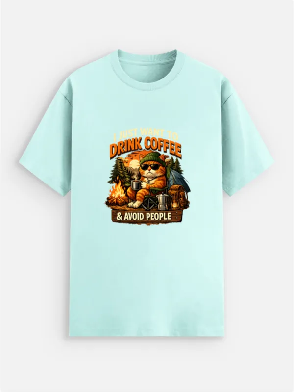 Drink_Coffee__Cotton_Graphic_Print_Round_Neck_T-Shirt