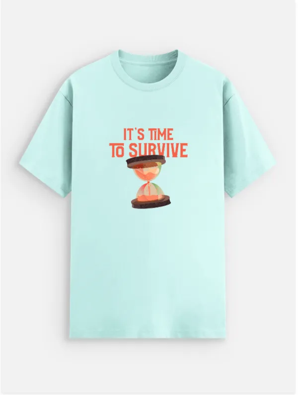 Its_Time_To_Survive_Cotton_Crew_Neck_Graphic_Print_T-Shirt