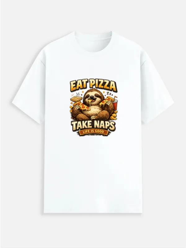 Eat_Pizza__Cotton_Graphic_Print_Round_Neck_T-Shirt