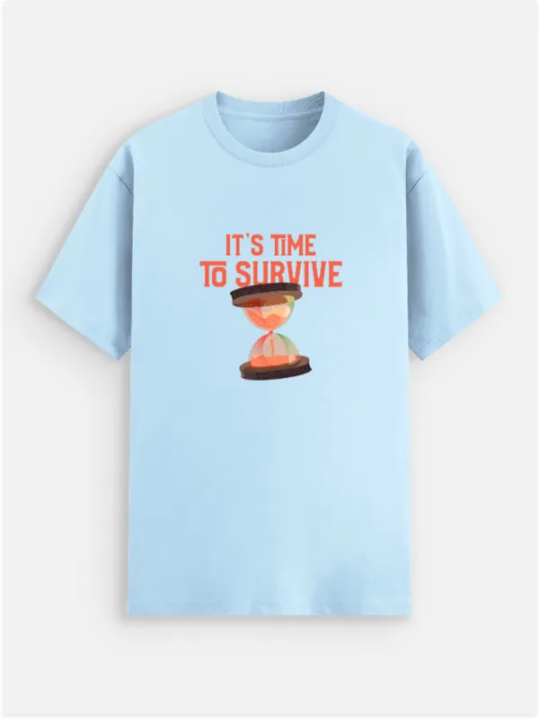 Its_Time_To_Survive_Cotton_Crew_Neck_Graphic_Print_T-Shirt