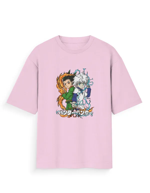 GON_FREECSS_&_KILLUA_ZOLDYCK_Unisex_Oversized_Anime_Graphic_T-Shirt