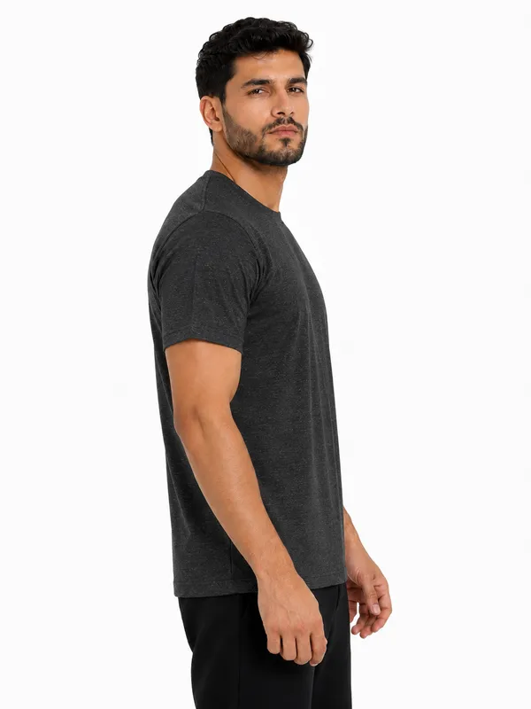 Unisex_Plain_Cotton_Blend_Round_Neck_T-Shirt