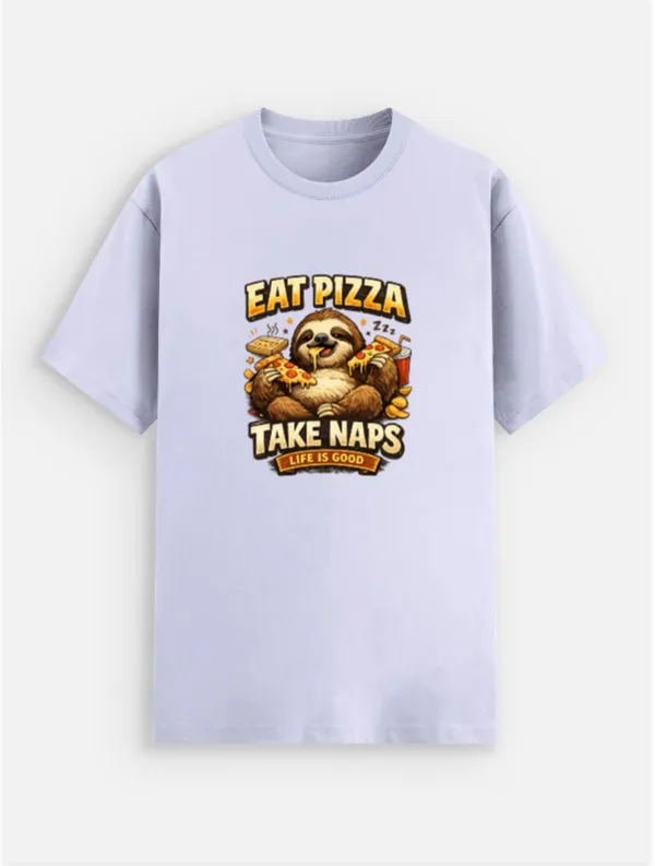 Eat_Pizza__Cotton_Graphic_Print_Round_Neck_T-Shirt