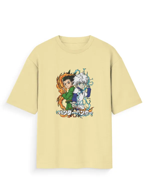 GON_FREECSS_&_KILLUA_ZOLDYCK_Unisex_Oversized_Anime_Graphic_T-Shirt