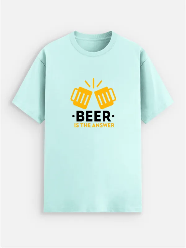 Beer_Is_The_Answer_Cotton_Graphic_Print_Round_Neck_T-Shirt