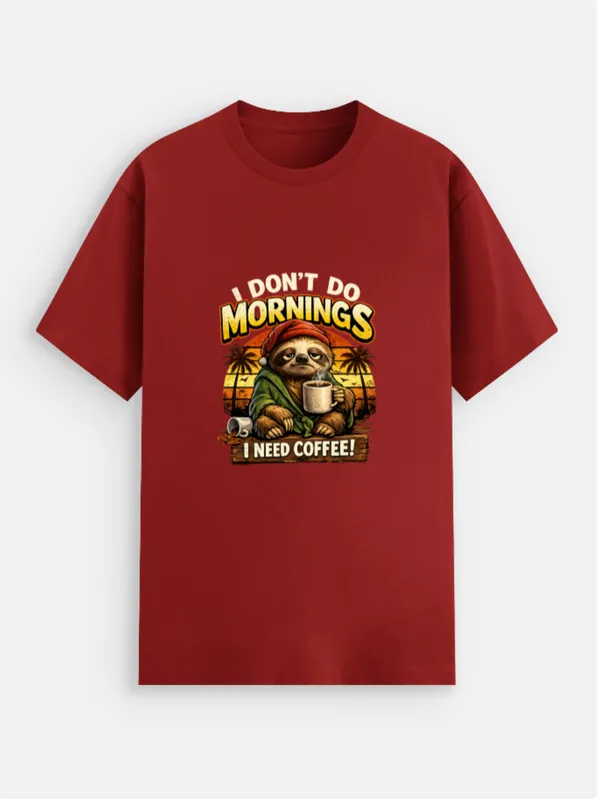 I_Need_Coffee_Cotton_Graphic_Print_T-Shirt
