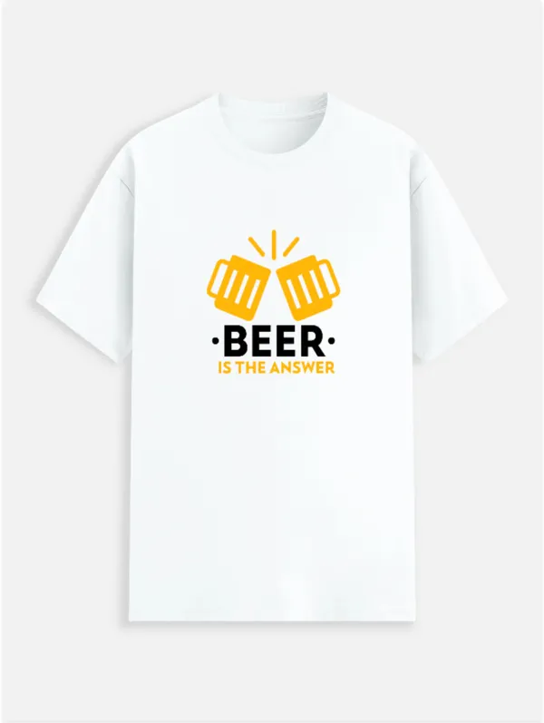 Beer_Is_The_Answer_Cotton_Graphic_Print_Round_Neck_T-Shirt