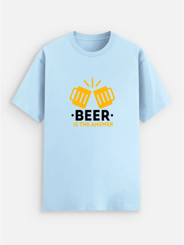 Beer_Is_The_Answer_Cotton_Graphic_Print_Round_Neck_T-Shirt