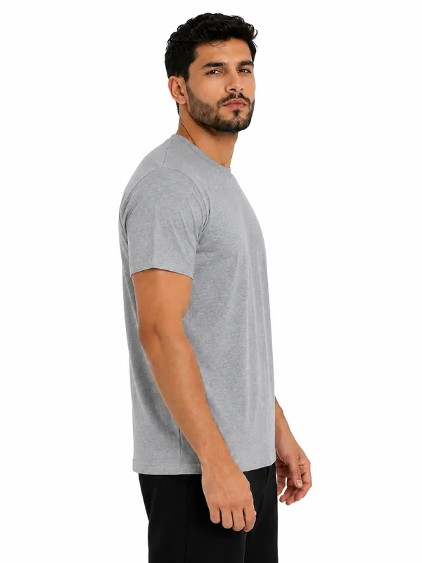 Unisex_Plain_Cotton_Blend_Round_Neck_T-Shirt