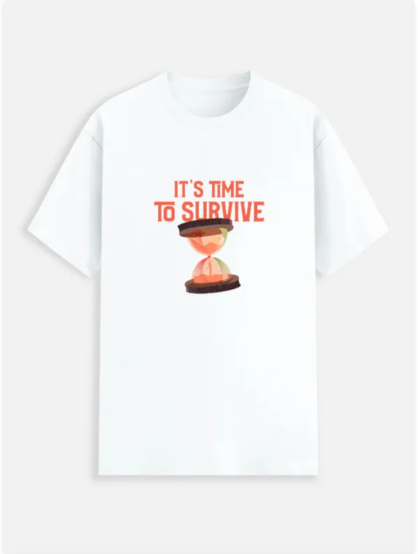Its_Time_To_Survive_Cotton_Crew_Neck_Graphic_Print_T-Shirt