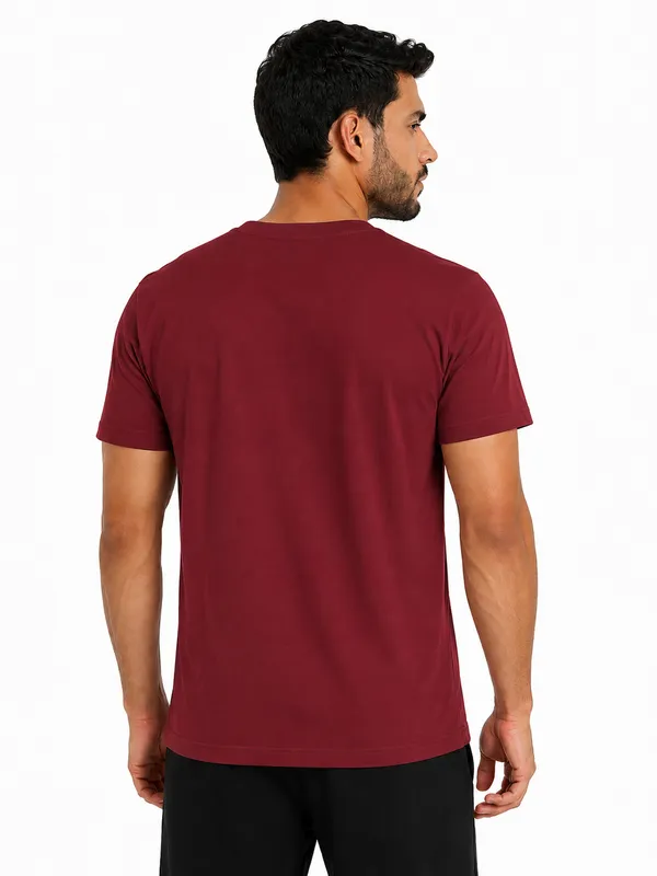 Unisex_Plain_Cotton_Blend_Round_Neck_T-Shirt