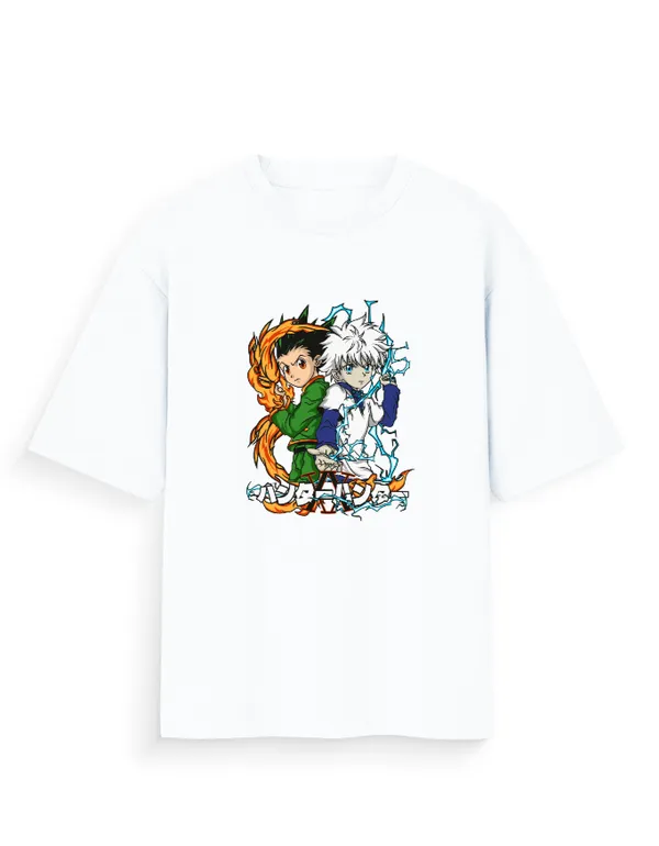 GON_FREECSS_&_KILLUA_ZOLDYCK_Unisex_Oversized_Anime_Graphic_T-Shirt