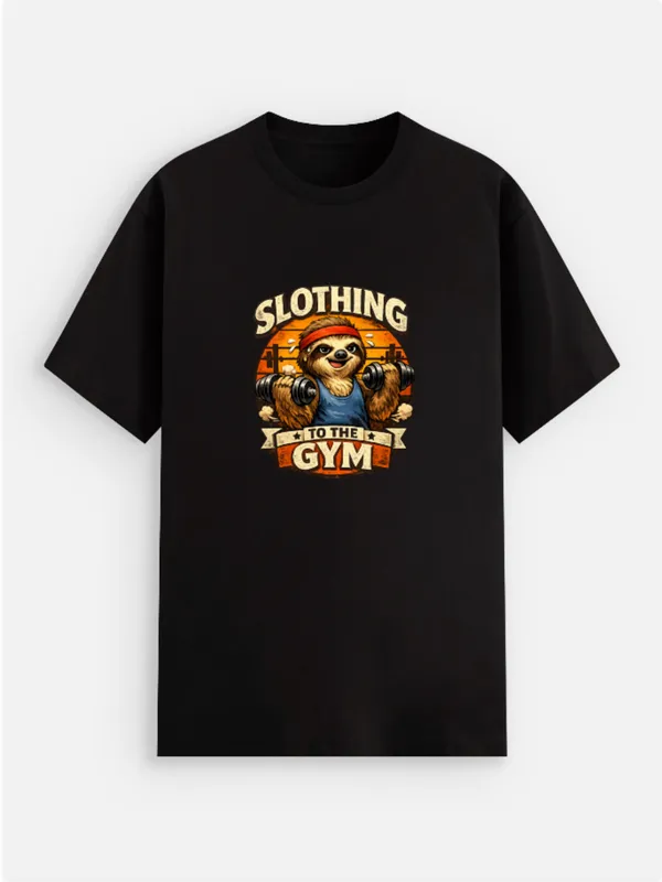 Slothing_To_The_Gym_Cotton_Graphic_Print_T-Shirt
