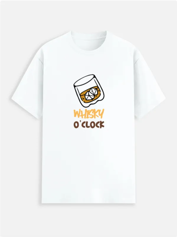 Whisky_O'Clock_Cotton_Round_Neck_Graphic_Print_T-Shirt