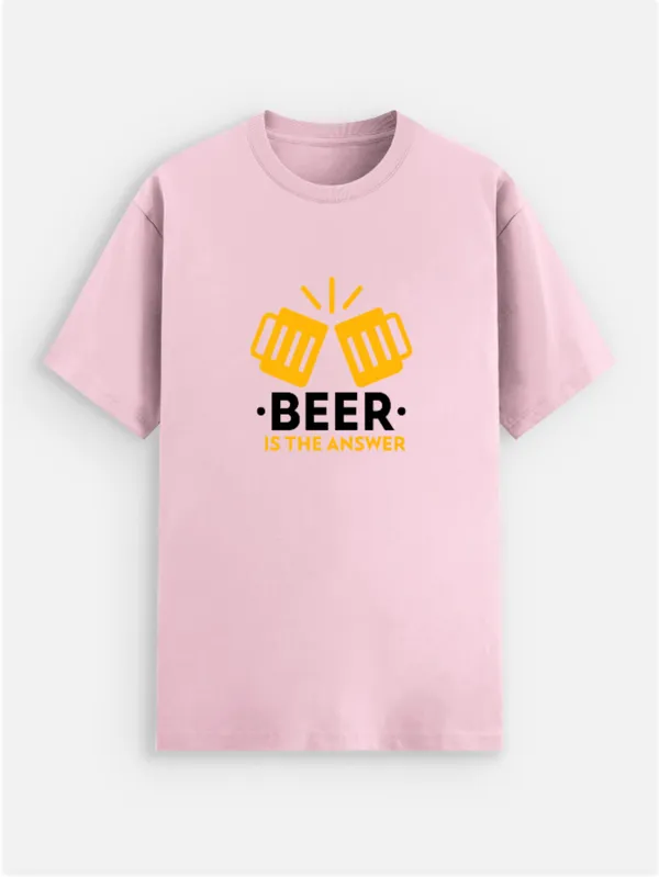 Beer_Is_The_Answer_Cotton_Graphic_Print_Round_Neck_T-Shirt