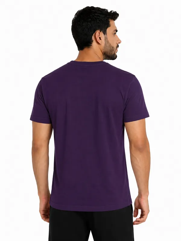 Unisex_Plain_Cotton_Blend_Round_Neck_T-Shirt
