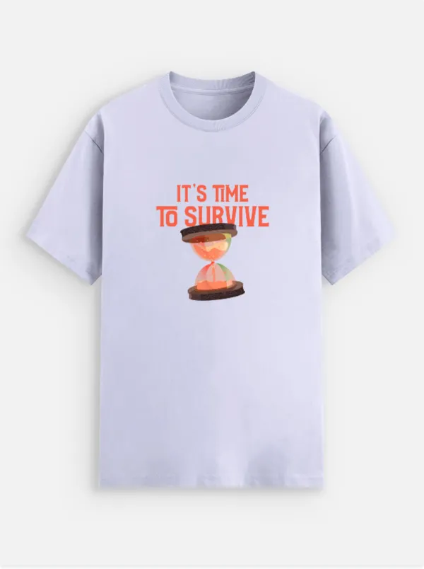 Its_Time_To_Survive_Cotton_Crew_Neck_Graphic_Print_T-Shirt
