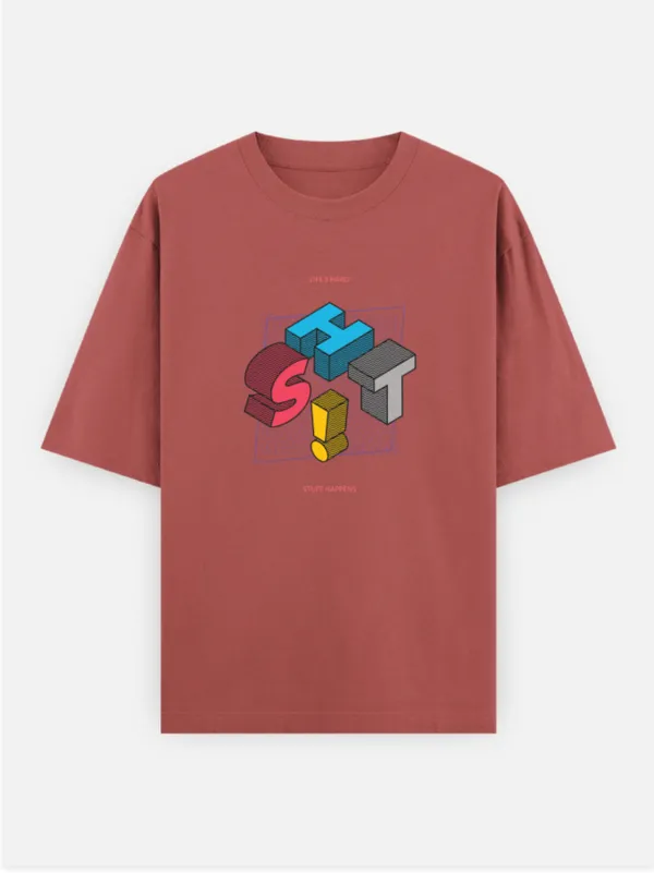 SHIT_Cotton_Oversized_Graphic_Print_T-Shirt_For_Men