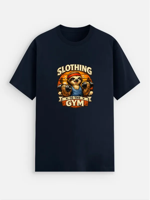 Slothing_To_The_Gym_Cotton_Graphic_Print_T-Shirt
