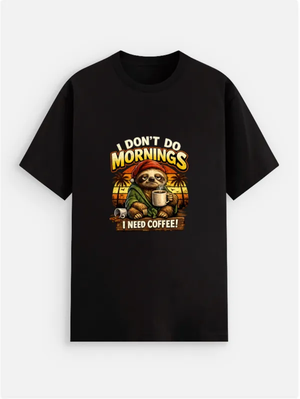 I_Need_Coffee_Cotton_Graphic_Print_T-Shirt