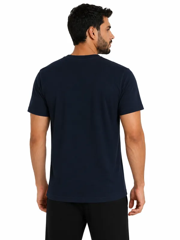 Unisex_Plain_Cotton_Blend_Round_Neck_T-Shirt