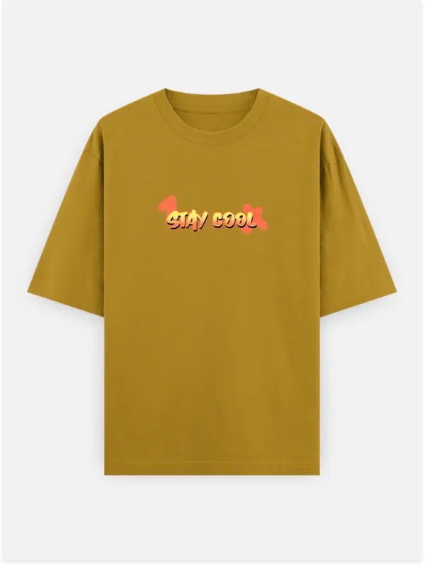 Stay_Cool_Cotton_Round_Neck_Oversized_Classic_Graphic_Print_T-Shirt