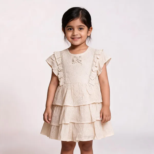 Beige_Cotton_Tiered_Ruffle_Frock_For_Baby_Girls