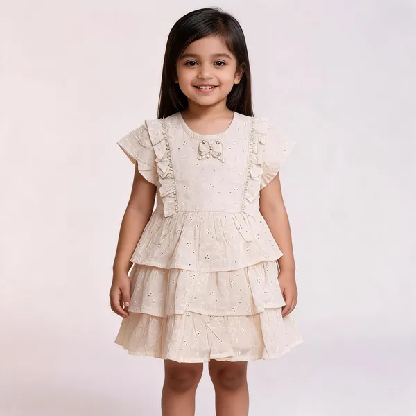 Beige_Cotton_Tiered_Ruffle_Frock_For_Baby_Girls