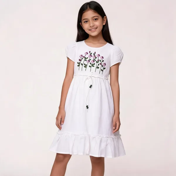 White_Linen_Floral_Embroidered_Frock_For_Girls