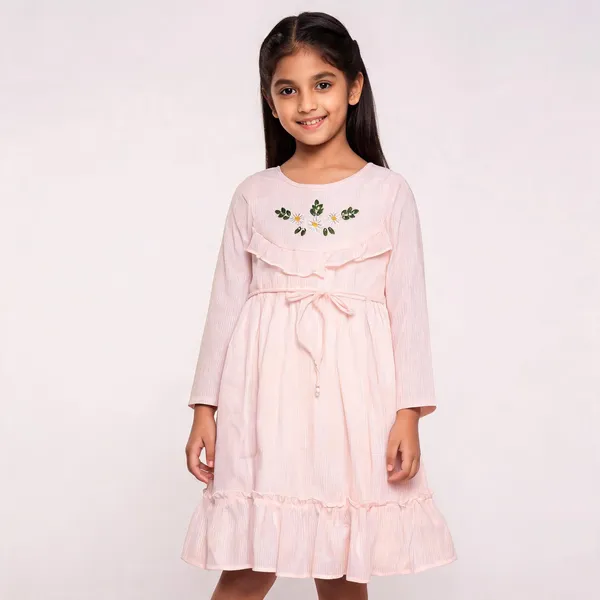 White_Cotton_Floral_Embroidered_Fit_And_Flare_Dress_For_Girls
