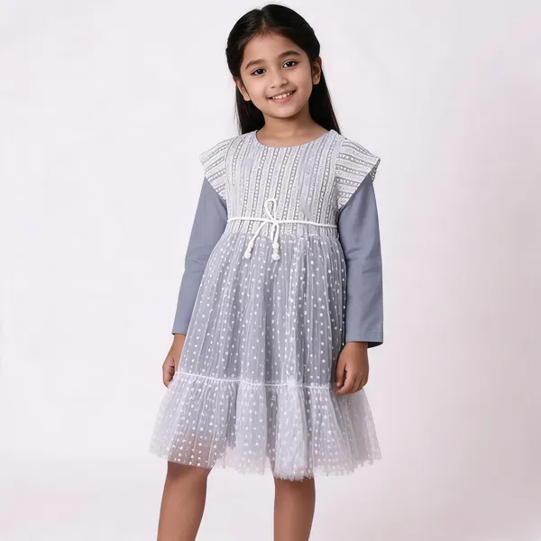 Grey_Net_Lace_Fit_And_Flare_Dress_For_Girls