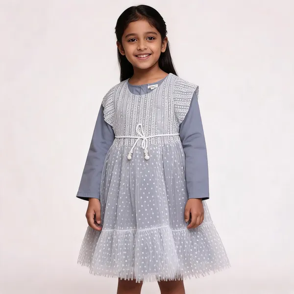 Grey_Net_Lace_Fit_And_Flare_Dress_For_Girls