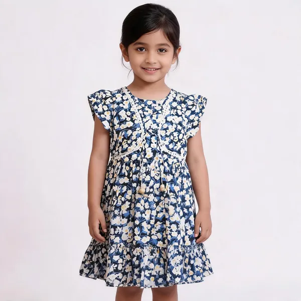 Blue_Floral_Print_Cotton_Frock_For_Baby_Girls