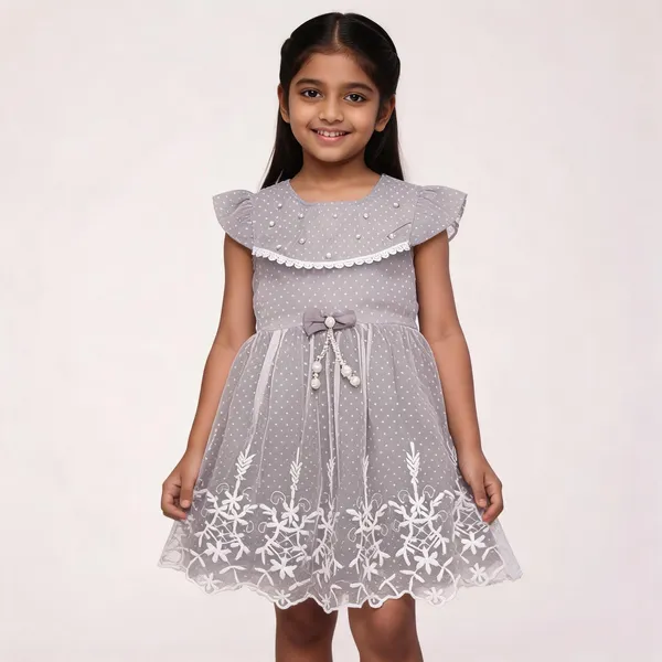 Grey_Net_Floral_Embroidered_Frock_For_Baby_Girls