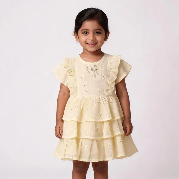Yellow_Cotton_Ruffled_Tiered_Baby_Girls_Dress