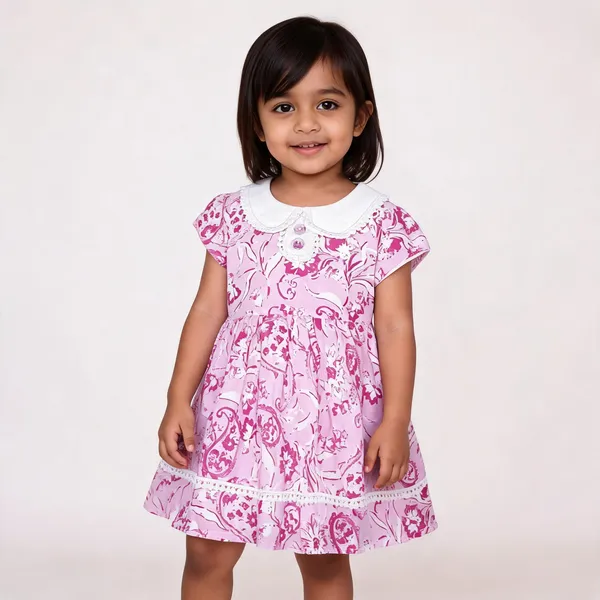 Pink_Cotton_Floral_Print_Peter_Pan_Collar_Baby_Dress