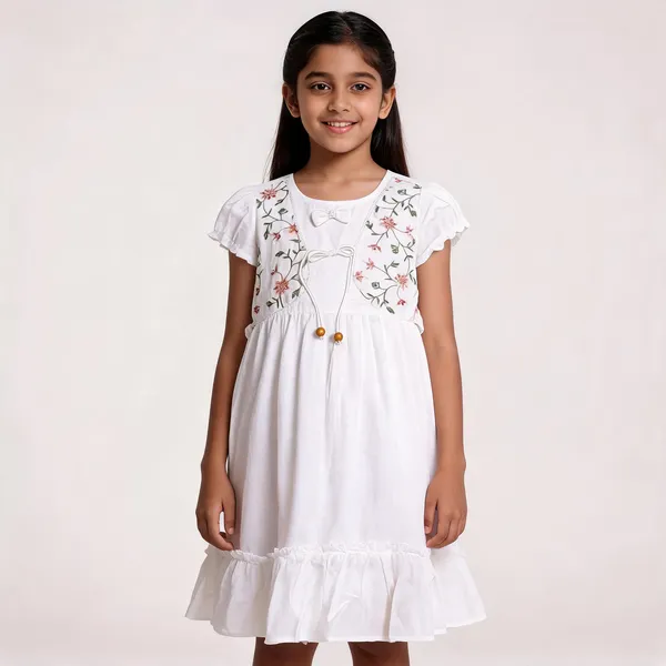 White_Floral_Embroidered_Frock_For_Girls