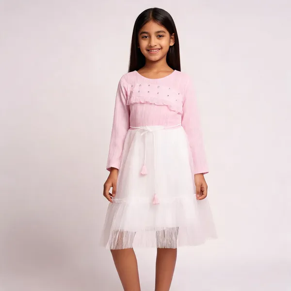 Pink_Cotton_Net_Fit_And_Flare_Party_Dress_For_Girls
