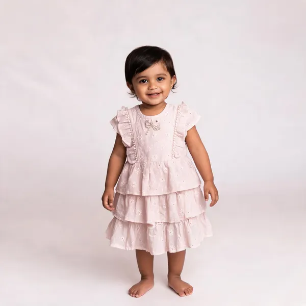 White_Floral_Print_Tiered_Frock_For_Baby_Girls