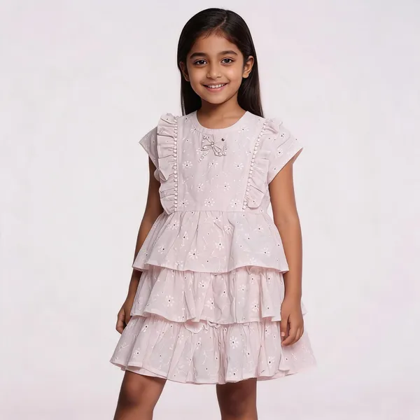 White_Floral_Print_Tiered_Frock_For_Baby_Girls