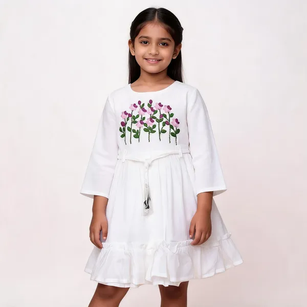 White_Linen_Floral_Embroidered_Frock_For_Baby_Girls