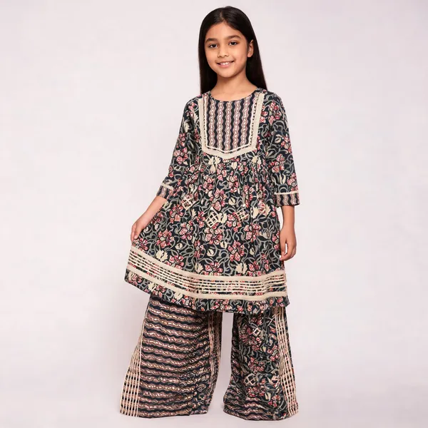 Grey_Floral_Print_Sharara_Set_For_Girls